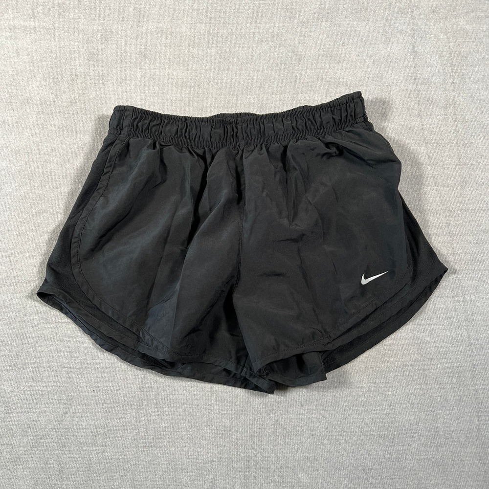 Nike Dri-Fit Tempo Running Mid Rise Shorts Womens M Black Polyester